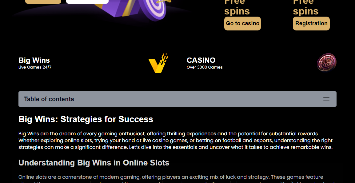 Big Wins Casino Desktop screenshot